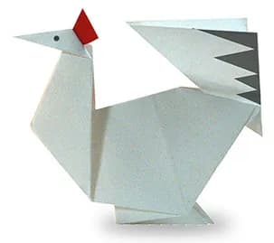 Hướng dẫn gấp Gà mái - Gấp giấy Origami