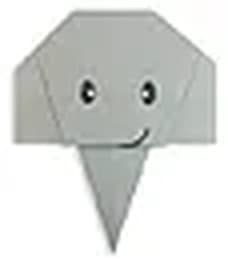 Hướng dẫn gấp Mặt con voi - Gấp giấy Origami