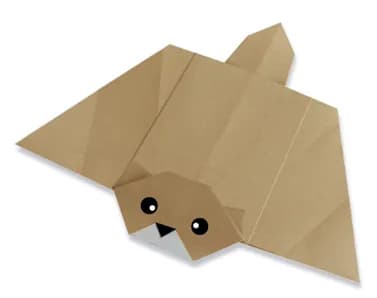 Hướng dẫn gấp Sóc bay - Gấp giấy Origami