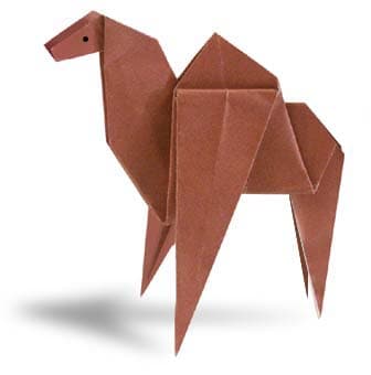 Hướng dẫn gấp Lạc đà - Gấp giấy Origami