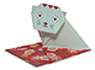 Hướng dẫn gấp Mèo ngồi trên thảm - Gấp giấy Origami