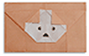 Hướng dẫn gấp Bì thư hình chó con - Gấp giấy Origami