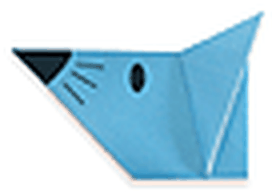 Hướng dẫn gấp Mặt con chuột - Gấp giấy Origami