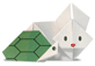 Hướng dẫn gấp Thỏ và rùa - Gấp giấy Origami