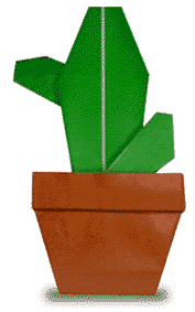 Hướng dẫn gấp Xương rồng - Gấp giấy Origami