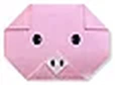 Hướng dẫn gấp Lợn - Gấp giấy Origami