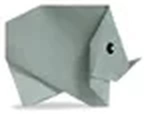 Hướng dẫn gấp Tê giác - Gấp giấy Origami