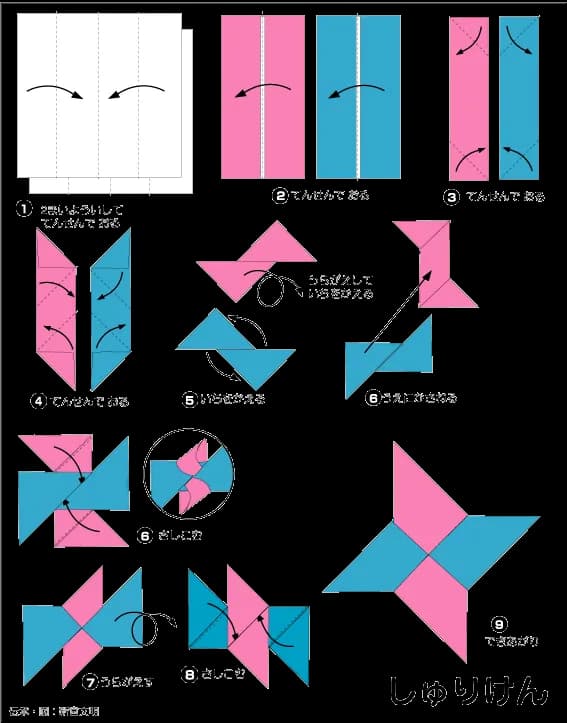 Hướng dẫn gấp Trò chơi phi tiêu - Gấp giấy Origami