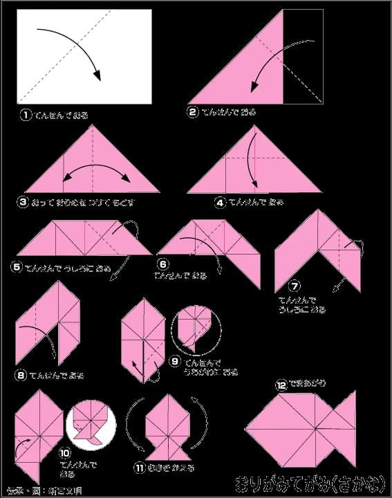 Hướng dẫn gấp Thư hình con cá - Gấp giấy Origami