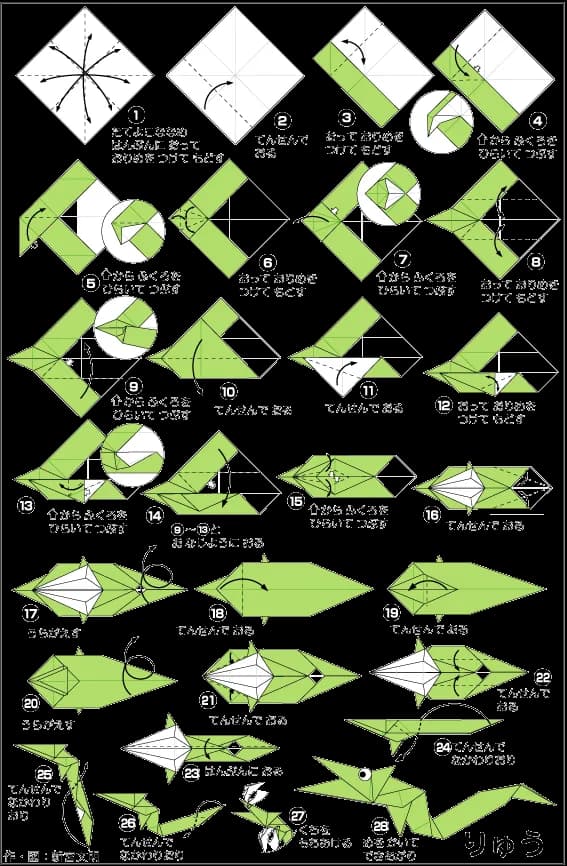 Hướng dẫn gấp Rồng - Gấp giấy Origami