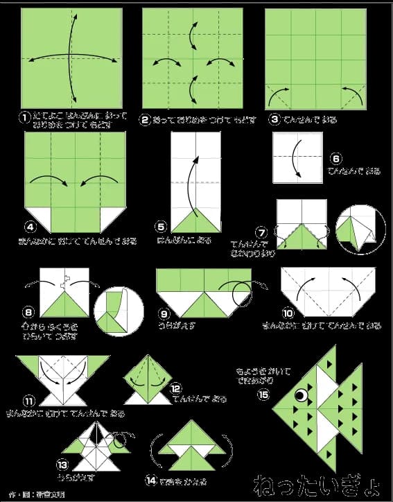 Hướng dẫn gấp Cá nhiệt đới - Gấp giấy Origami