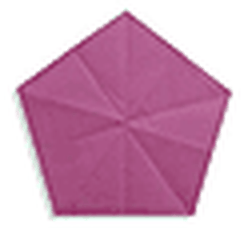 Hướng dẫn gấp Hình ngũ giác - Gấp giấy Origami