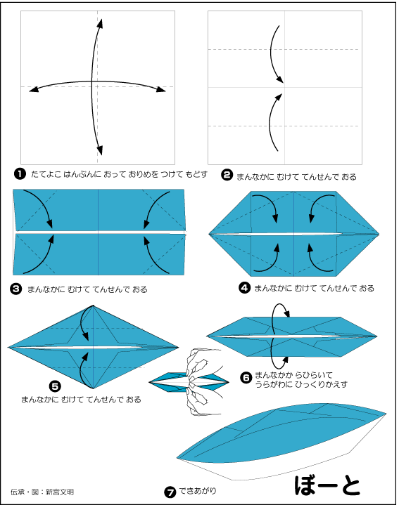 Hình ảnh hướng dẫn cách gấp thuyền giấy