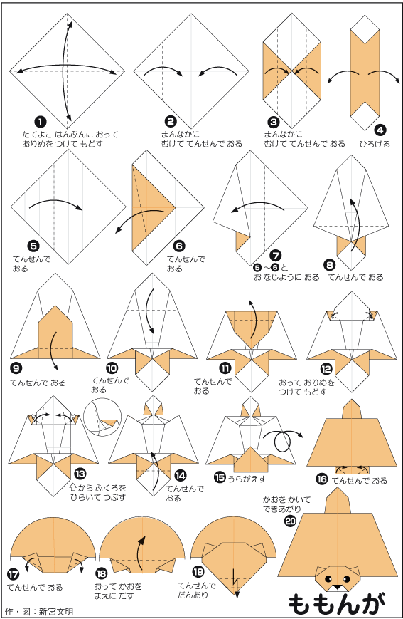 hình ảnh hướng dẫn cách gấp sóc bay
