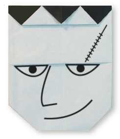 hướng dẫn cách gấp mặt Frankenstein