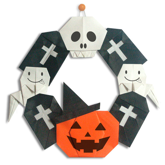 hướng dẫn cách gấp vòng halloween