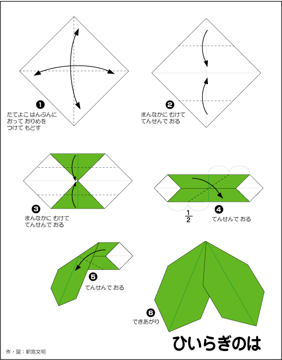 hình ảnh hướng dẫn cách gấp lá cây ô rô