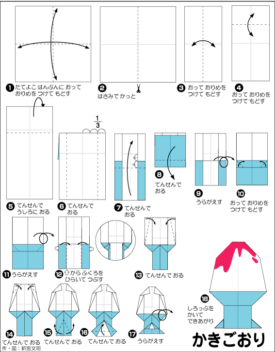 hình ảnh hướng dẫn cách gấp giấy cốc kem