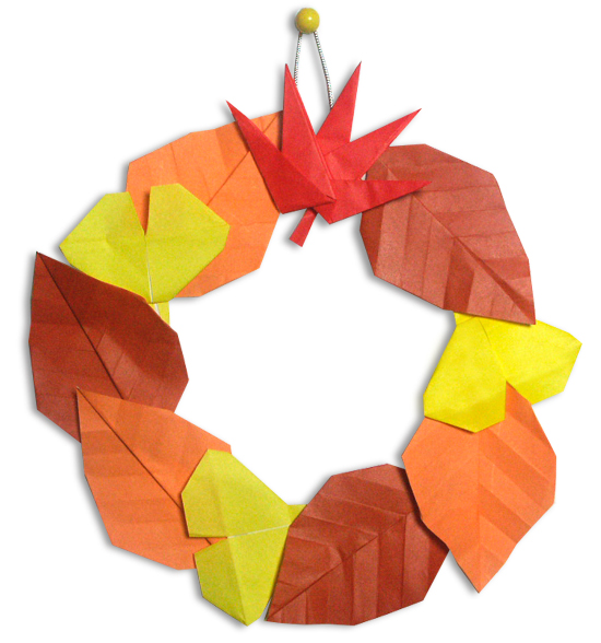 hướng dẫn cách gấp vòng hoa mùa thu