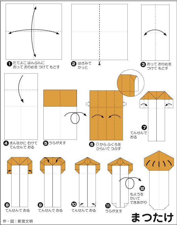 hình ảnh hướng dẫn cách gấp nấm độc