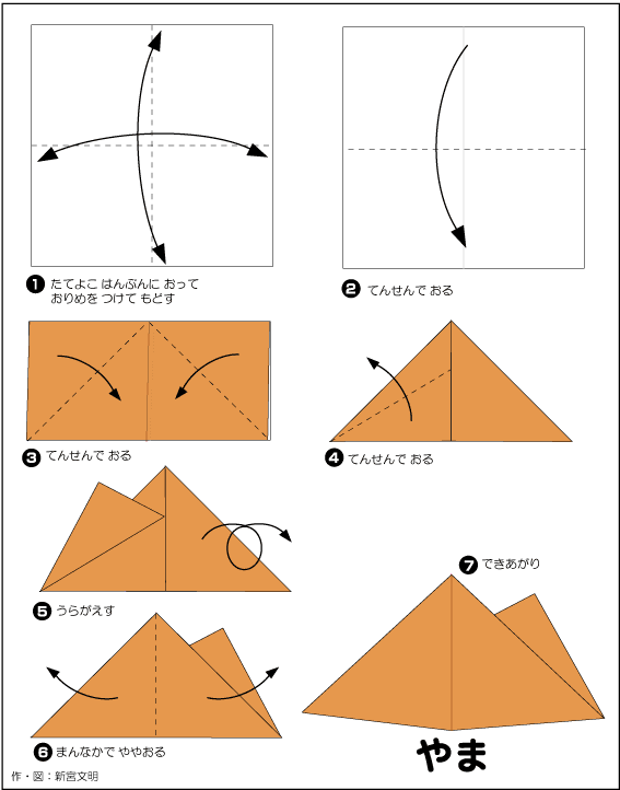 hình ảnh hướng dẫn cách gấp kim tự tháp