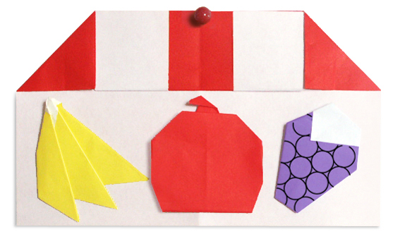 hướng dẫn cách gấp cửa hàng hoa quả