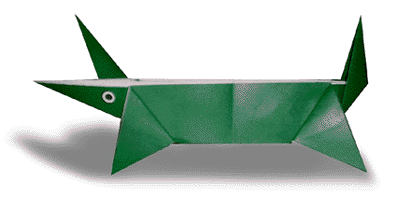 hướng dẫn cách gấp con cá sấu