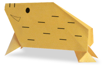 hướng dẫn cách gấp lợn rừng