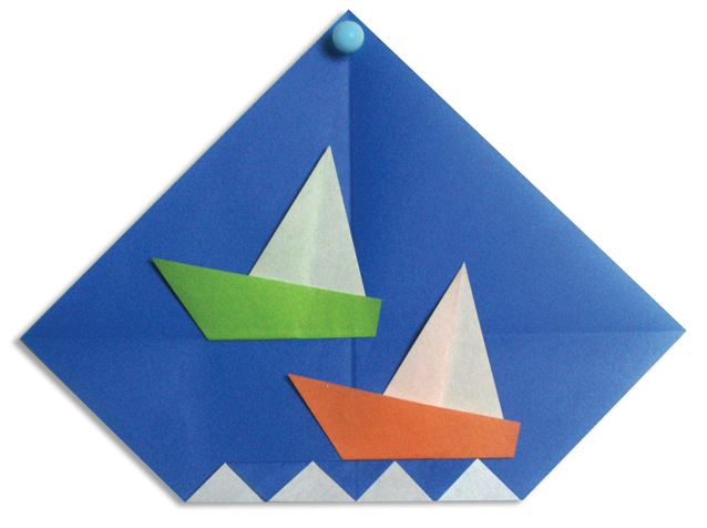 hướng dẫn cách gấp thuyền buồm trên biển